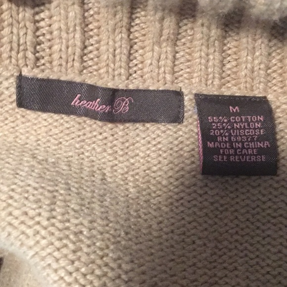 Heather khaki cowl neck open knit sweater - Picture 6 of 6